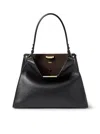 Fendi Medium Way Leather Shoulder Bag In Black