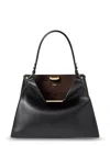 Fendi Medium Way Leather Shoulder Bag In Black