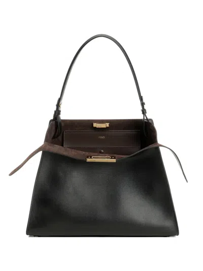 Fendi Way Medium Shoulder Bag In Black