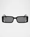 Fendi Way 53mm Rectangular Sunglasses In Black