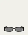 Fendi Way Rectangular Sunglasses, 53mm In Black