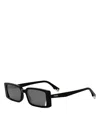 Fendi Way Rectangle Sunglasses In Black/smoke