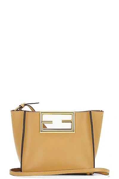 Pre-owned Fendi Calfskin Shoulder Bag In Brown