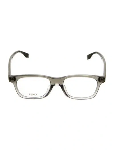 Pre-owned Fendi Wayfarer Eyeglasses In Black