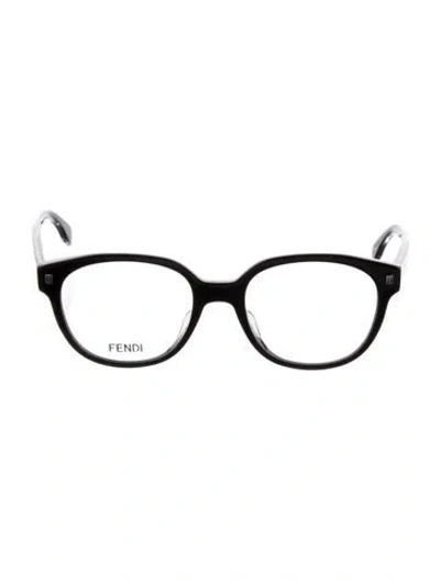 Pre-owned Fendi Wayfarer Eyeglasses In Black