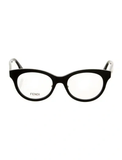 Pre-owned Fendi Wayfarer Eyeglasses In Black