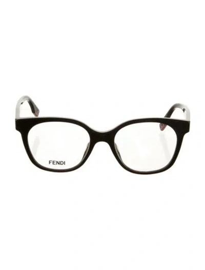 Pre-owned Fendi Wayfarer Eyeglasses In Brown