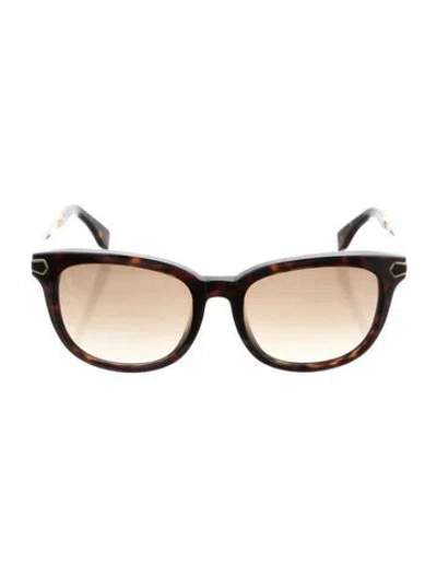 Pre-owned Fendi Wayfarer Gradient Sunglasses In Black