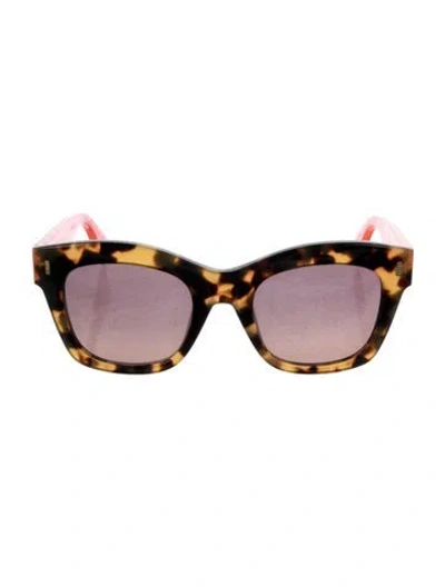 Pre-owned Fendi Wayfarer Gradient Sunglasses In Brown