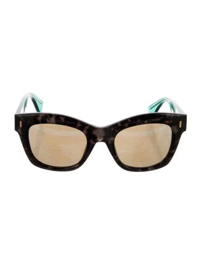 Pre-owned Fendi Wayfarer Mirrored Sunglasses In Multi