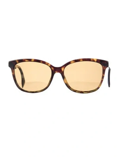 Pre-owned Fendi Wayfarer Tinted Sunglasses In Brown