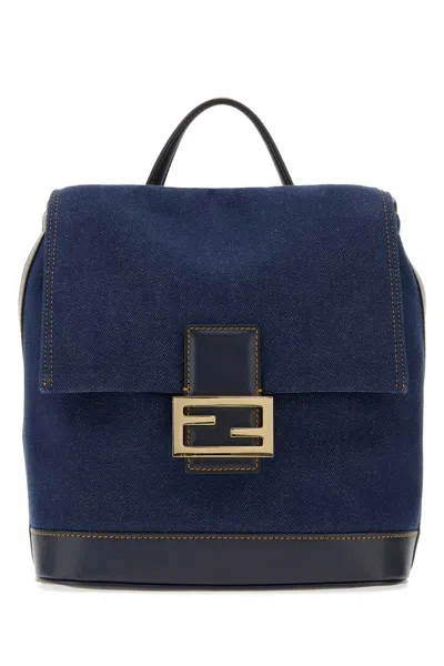 Fendi Backpack Woman In Blue
