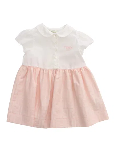 Fendi Kids' Whispered Dress In Pink