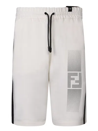 Fendi White Activewear Bermuda Shorts