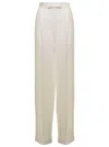 Fendi White Back Dart Straight Trousers In White