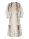 Fendi White Backed Sheepskin Coat In White