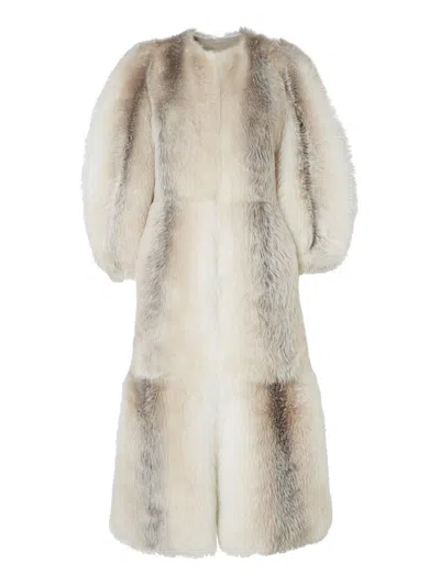 Fendi White Backed Sheepskin Coat
