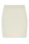 Fendi White Cashmere Blend Mini Skirt In White