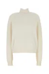 Fendi Maglione In Misto Cashmere Bianco Donna In White