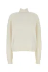 Fendi Maglione In Misto Cashmere Bianco Donna In White
