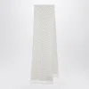 Fendi White Chevron Alpaca Scarf Women In White