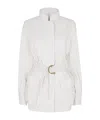 Fendi Contrasting Striped Cotton-silk Blouson In White