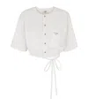Fendi Women's Cream-coloured Cotton And Silk Cropped Shirt In White