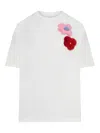 Fendi White Crew Neck Patchwork T-shirt In White