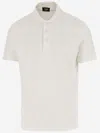 Fendi Ribbed Collar Short Sleeves Polo Shirt In White