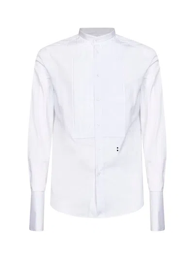 Fendi White Cotton Poplin Slim-fit Shirt With Front Plastron