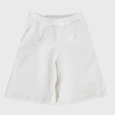 Fendi Kids' White Cotton Shorts
