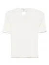 Fendi Silk-cotton Blend T-shirt In White