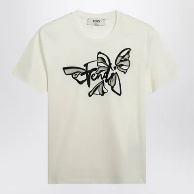 Fendi White Cotton T-shirts Nightfly