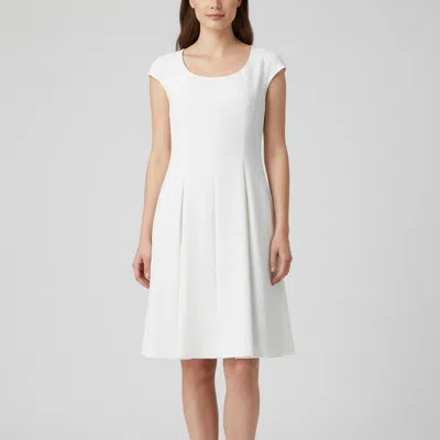 Pre-owned Fendi White Crepe Flared Mini Dress M