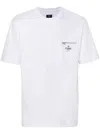 Fendi Men White Crewneck T-shirt With Log Print On The Front In Cotton Man In White
