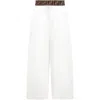 Fendi White Culottes For Girl With Ff In White