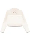 Fendi Two-tone Denim Jacket In White