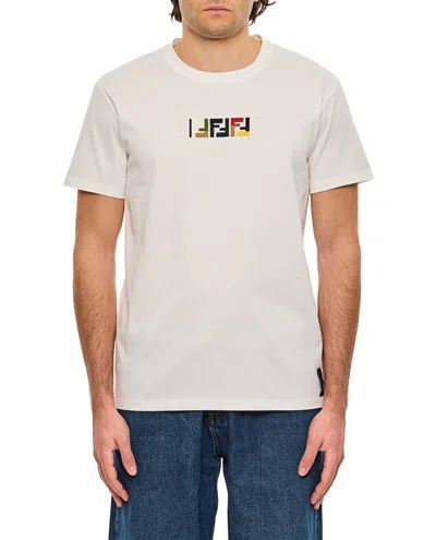 Fendi Cotton T Shirt In White