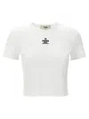 Fendi White Logo Cotton T-shirt In White