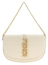 Fendi Women Wallet On Chain Graphy Leather Shoulder Bag In White