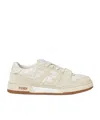 Fendi Match Ff Jacquard And Leather Sneakers In Neutral