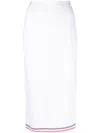 Fendi Motif-print Pencil Skirt In White