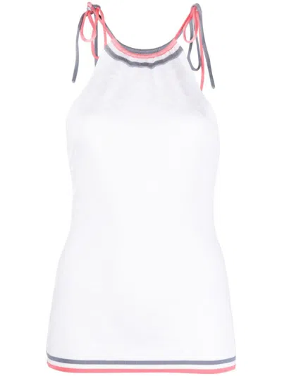 FENDI WHITE FF SLEEVELESS TOP