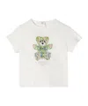 Fendi White Jersey Baby T-shirt With Multicolor Print In White