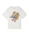 Fendi White Jersey Junior T-shirt With Multicolor Print In Multi