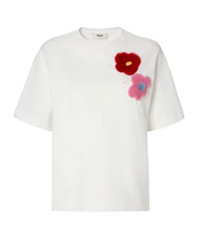 Fendi White Jersey T-shirt