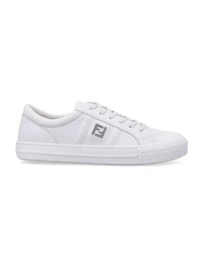 FENDI WHITE LACE UP SNEAKERS