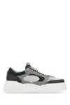 Fendi Chunky Sole Round Toe Sneakers With Panels In White