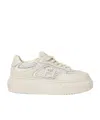Fendi White Leather And Mesh Platform Low-tops