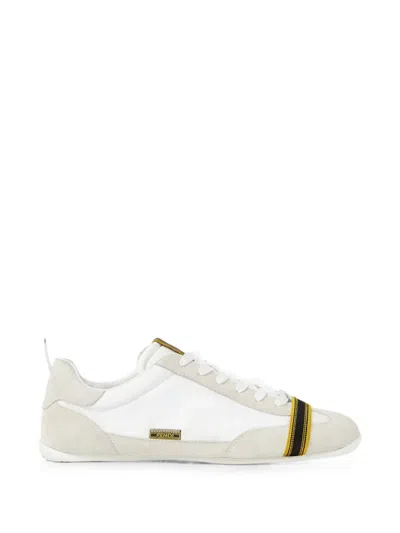 Fendi -style Mini Elastic Webbing Toe Sneakers With Slim Sole And Tape Ribbon Detail In Multi